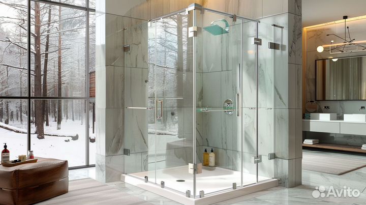 Стеклянные ограждения для ванной