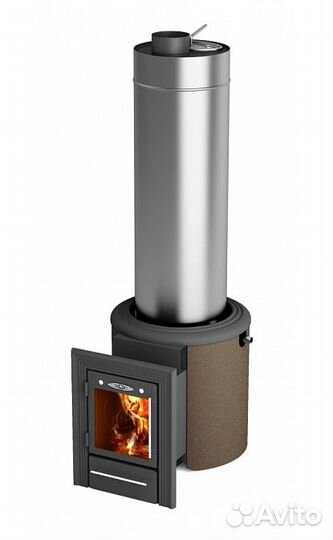 Печь банная Скоропарка III Inox Люмина Б черная б