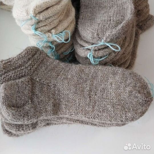 Носки шерстяные вязаные в ручную