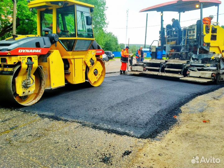 Асфальтирование, укладка асфальта, ямочный ремон