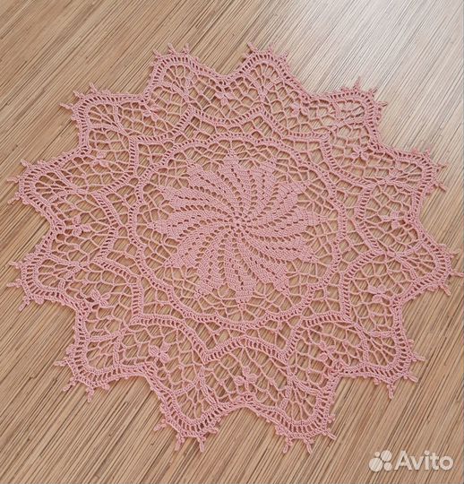 Салфетка кружево хлопок ручная работа