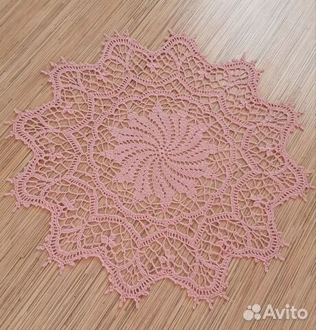 Салфетка кружево хлопок ручная работа