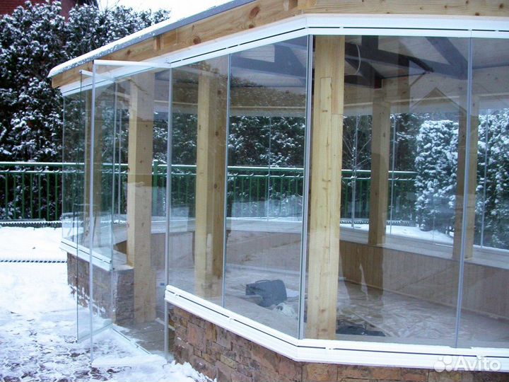 Безрамное остекление террас, веранд и лоджий