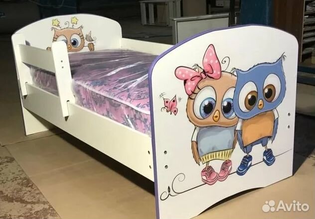 Кровать с ящиком и фотопечатью 160*80 в наличии