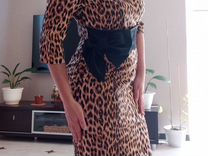 Платье леопард, р-р 46-48