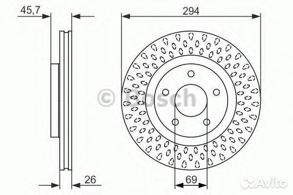 Тормозной диск 0986479751 bosch