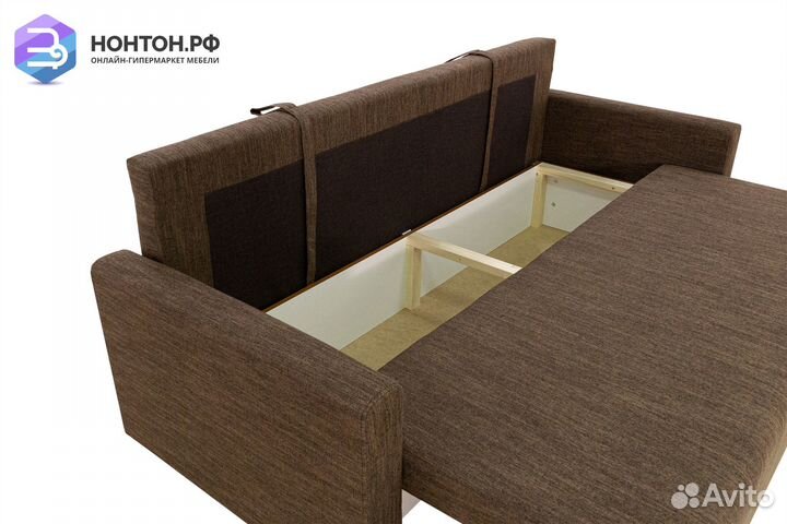 Диван еврокнижка Олимп коричневый