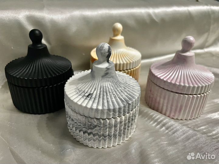 Шкатулка подсвечник из гипса