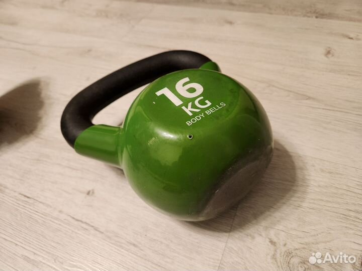 Гиря 16 кг обрезиненная