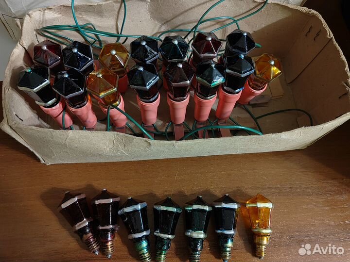 Гирлянда СССР Польский фонарик (+7 запасных ламп)