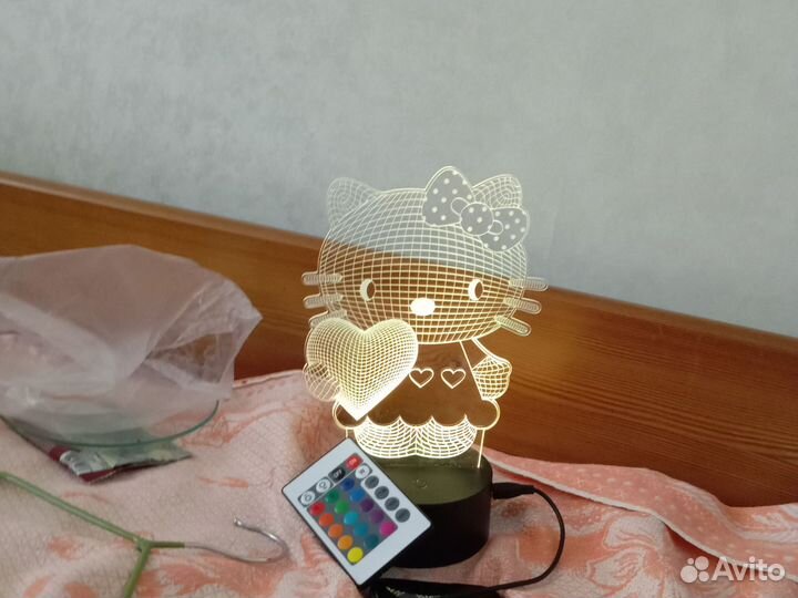 3D ночник hello kitty