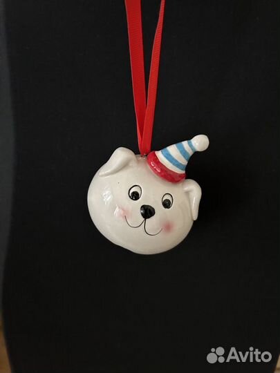 Декоративная фигурка собачка-колокольчик