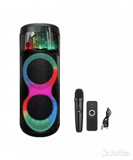 Акустика и караоке переносное с микрофоном