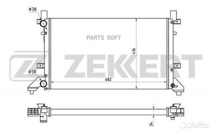 Радиатор охл. дв. VW LT 28-35 II 96- 28-46 II 96