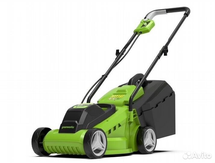 Газонокосилка Greenworks G24LM33k2, 24v, 33 см