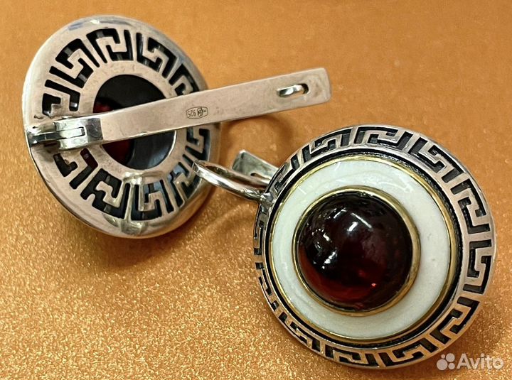 Серьги с Гранатом Альмандин