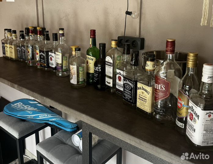 Пустые бутылки из под виски