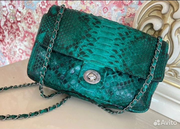 Сумка из натуральной кожи питона