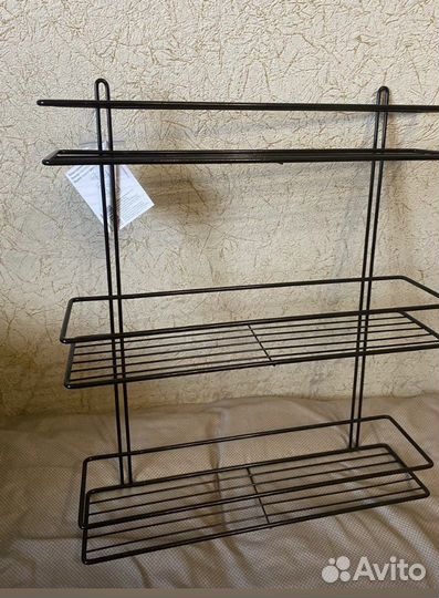 Полка для ванной черная матовая