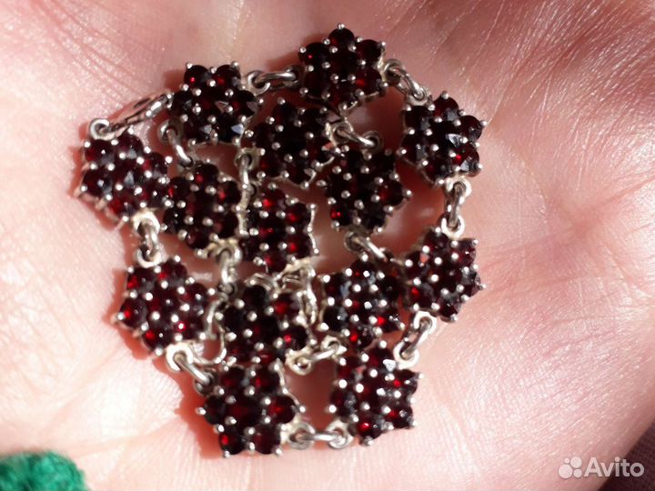 Чешские гранаты в серебре