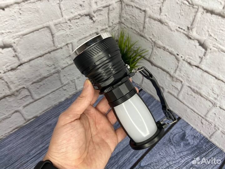 Фонарь ручной туристический / 3 режима +Повербанк