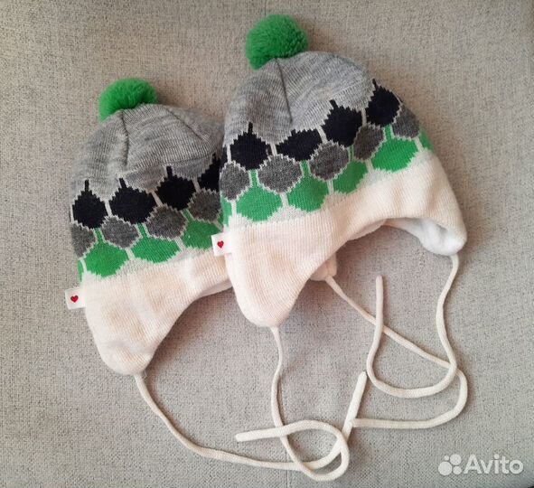 Шапка зимняя/демисезон reima для двойни 36,46