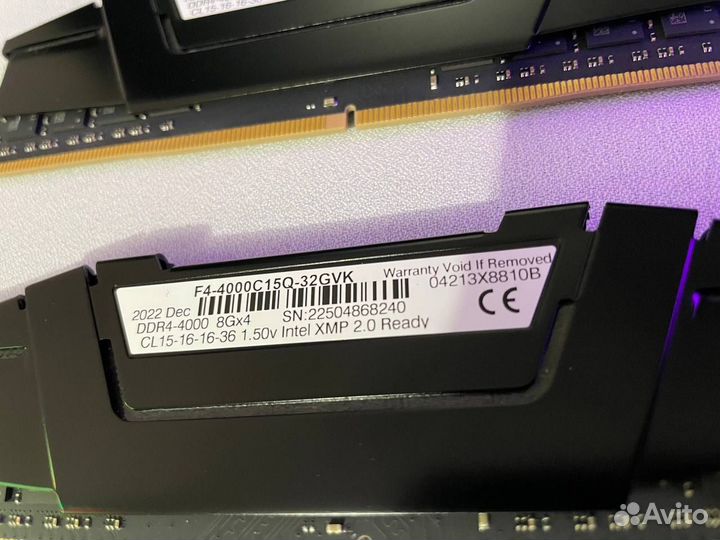 G.Skill Ripjaws V 16GB 4000 MHz cl15