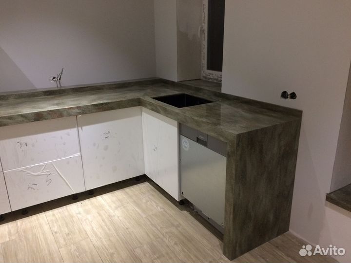 Столешница подоконник из камня Corian кухня м2/р