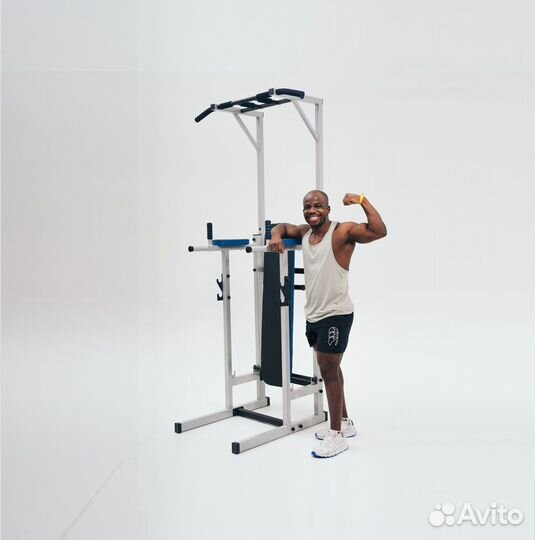 Напольный турник со скамьей для жима