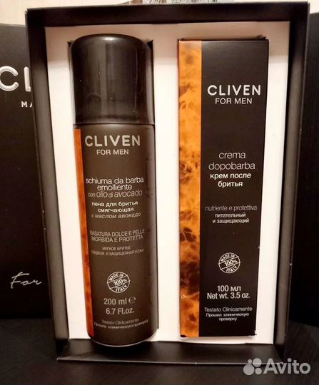 Подарочный набор cliven (пена для бритья + крем)