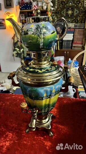 Самовар расписной с чайником