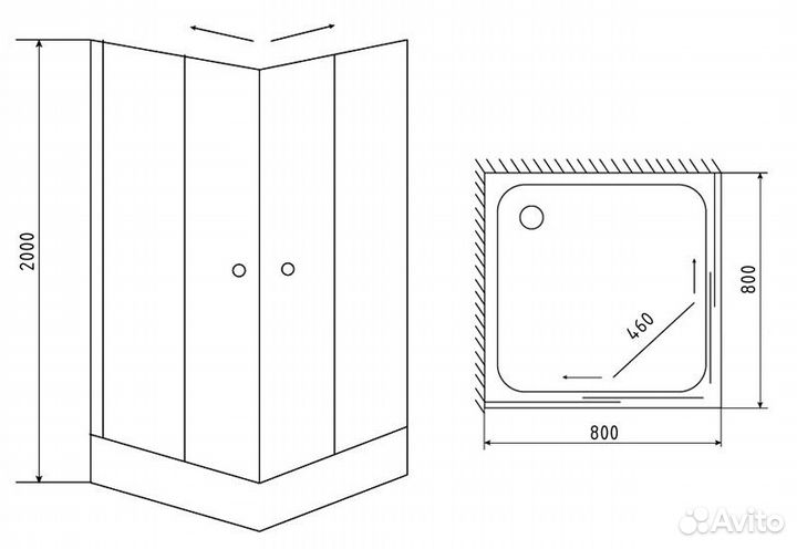 Душевая кабина Timo TL-8002 Romb