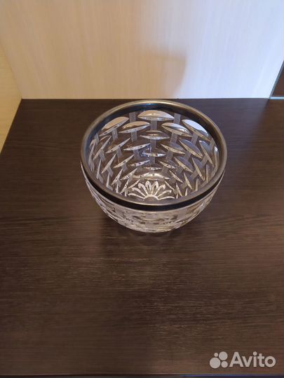 Ваза хрусталь и конфетница. Чехия.Отличный подарок