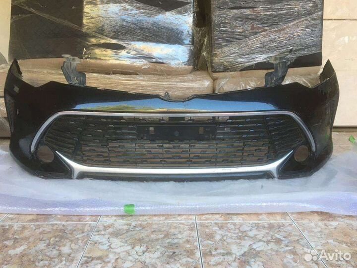 Бампер и фара на камри V55
