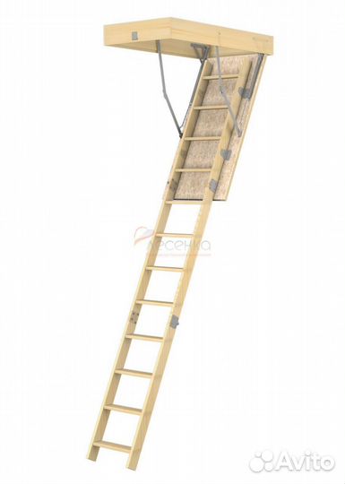Деревянная чердачная лестница чл-15 600х1205
