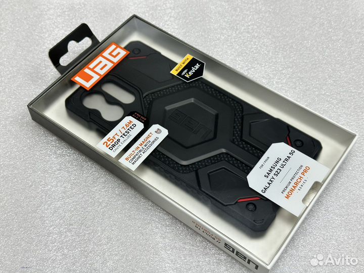 Чехол Uag Monarch PRO S23 Ultra MagSafe Kevlar