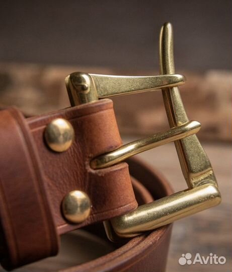 Кожаный ремень ручной работы