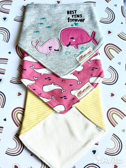 Новые слюнявчики на кнопочке в ассортименте