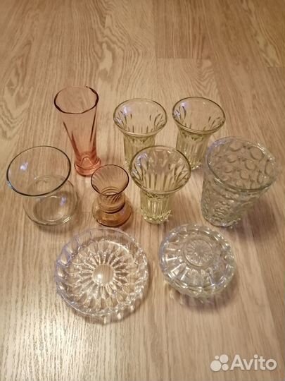 Сахарница, пепельницы, вазочки для цветов СССР