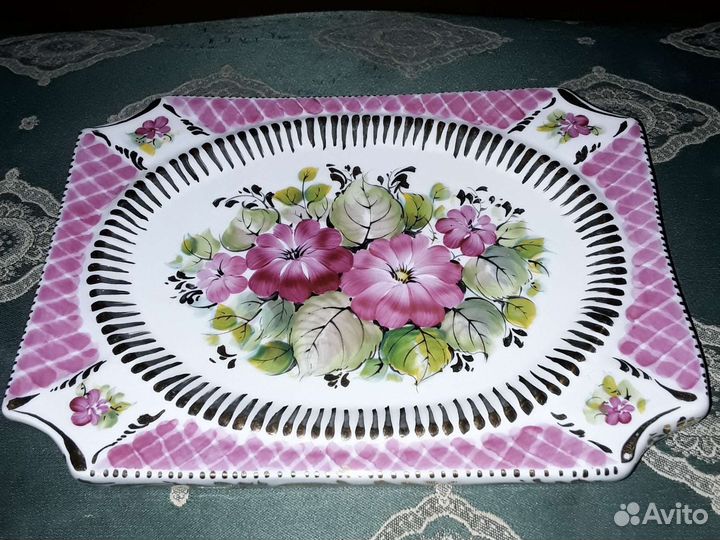 Гжель.Тарелка настенная