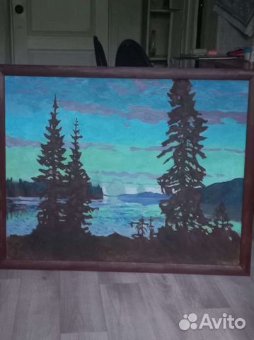 Картина маслом пейзаж на холсте копия