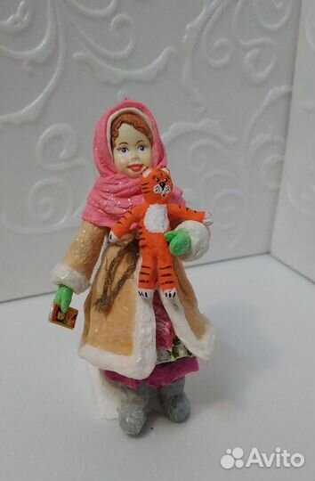 Ватные елочные игрушки