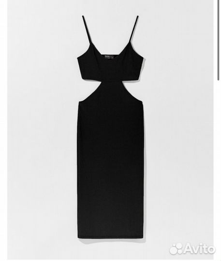 Черное платье bershka
