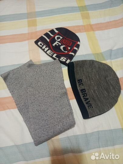 Шапка, снуд, перчатки, варежки на мальчика 4-6 лет