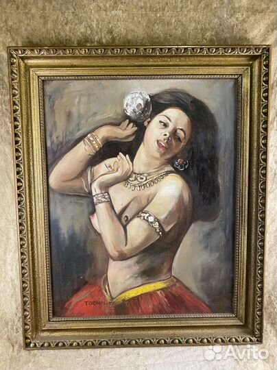 Винтажная картина восточная танцовщица