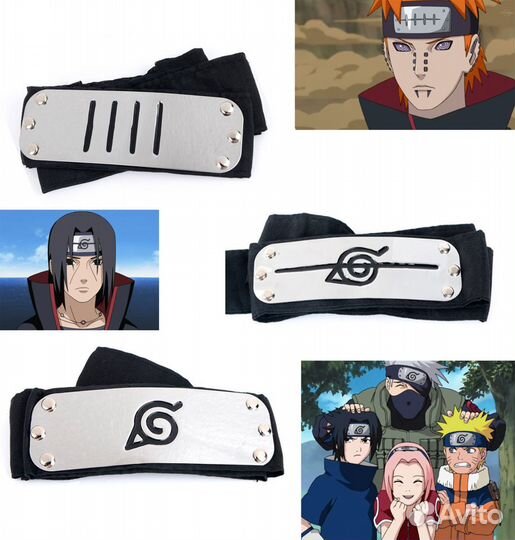 Повязка бандана Наруто Naruto Саске Итачи Пейн