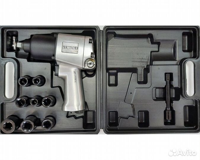 Гайковерт пневматический rotake с набором головок