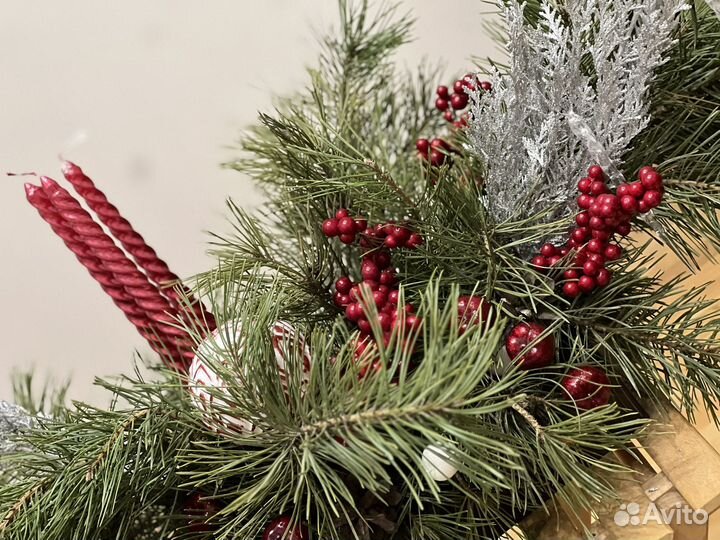 Композиция из сосны новогодняя