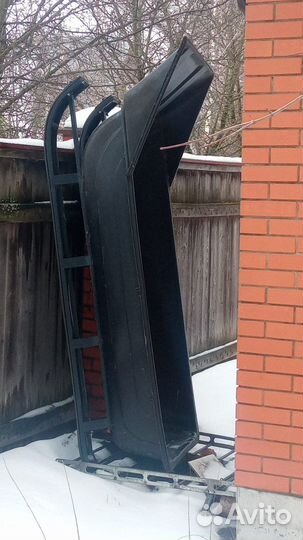 Сани волокуши Буран черные 8 мест