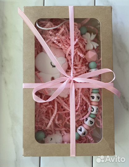 Именной держатель пустышки. Грызунки